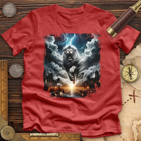 Epic Lion High Quality Tee Heather Red / S