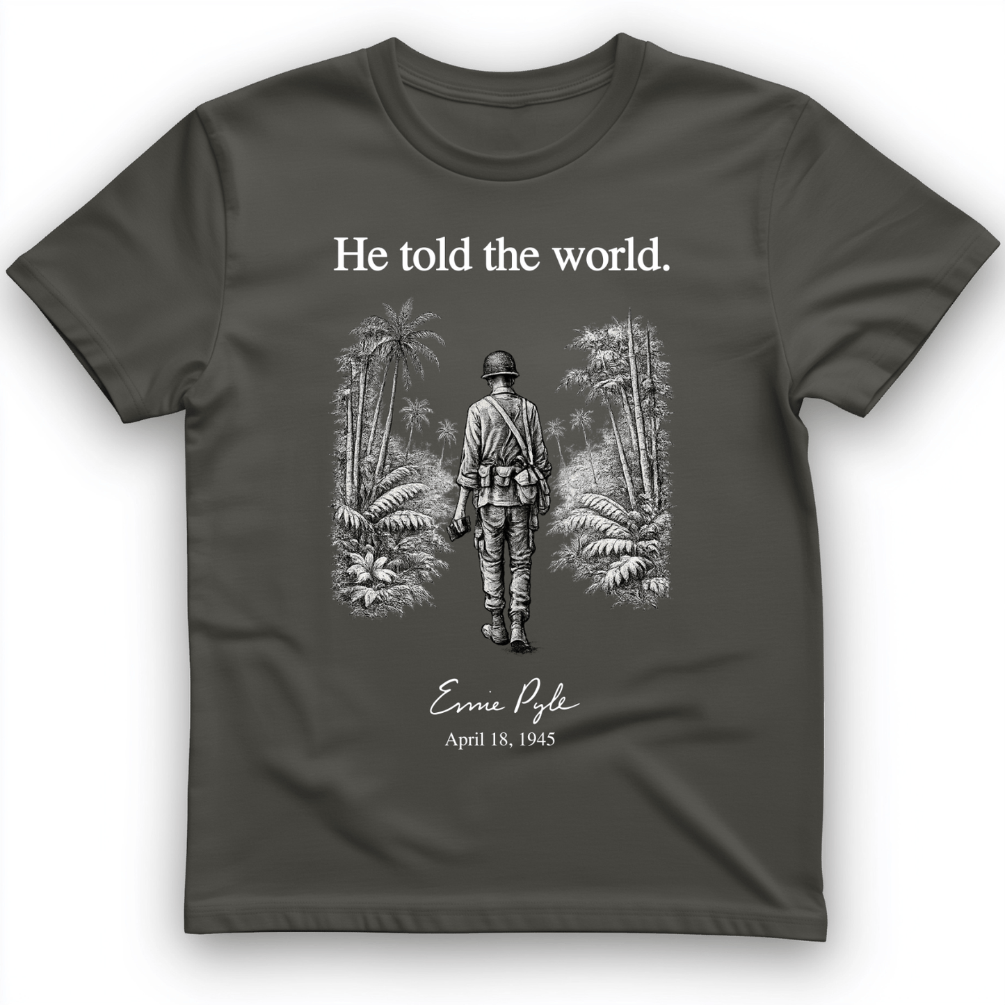 Ernie Pyle T-Shirt Charcoal / S