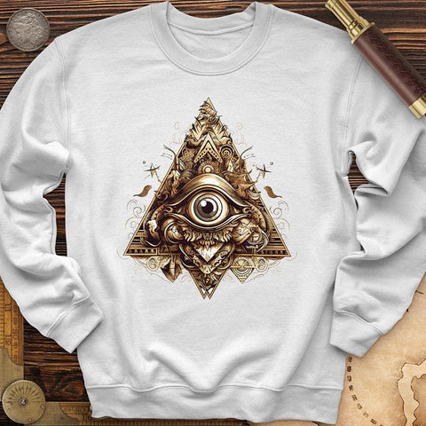 Eye in Triangle Crewneck White / S