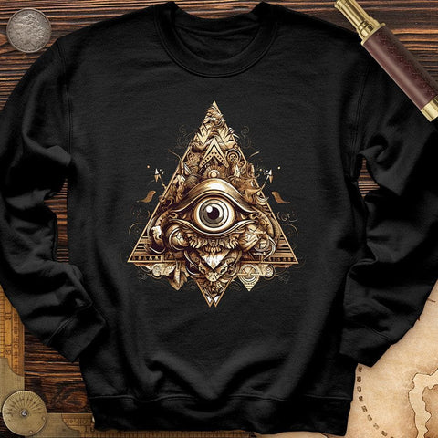 Eye in Triangle Crewneck Black / S