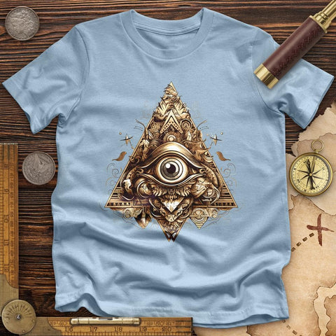 Eye in Triangle High Quality Tee Light Blue / S