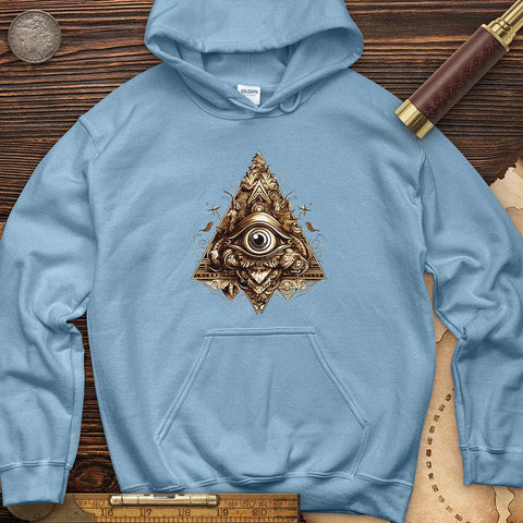 Eye in Triangle Hoodie Light Blue / S