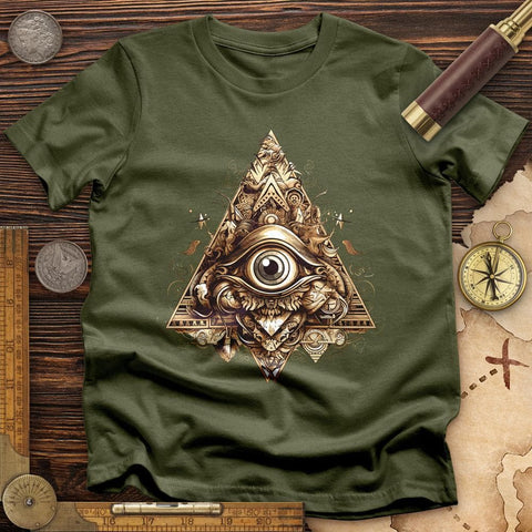 Eye in Triangle T-Shirt Military Green / S