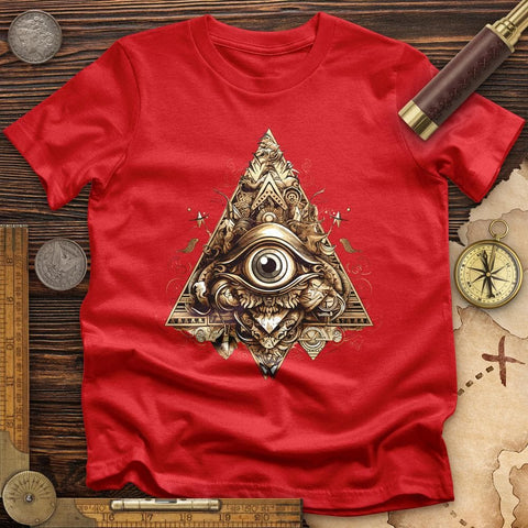 Eye in Triangle T-Shirt Red / S