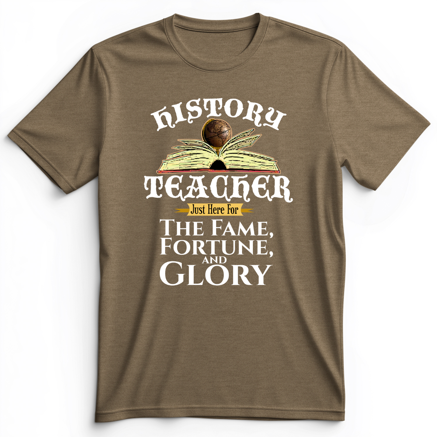 Fame Fortune Glory Premium Tee Heather Olive / S