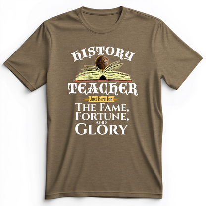 Fame Fortune Glory Premium Tee Heather Olive / S