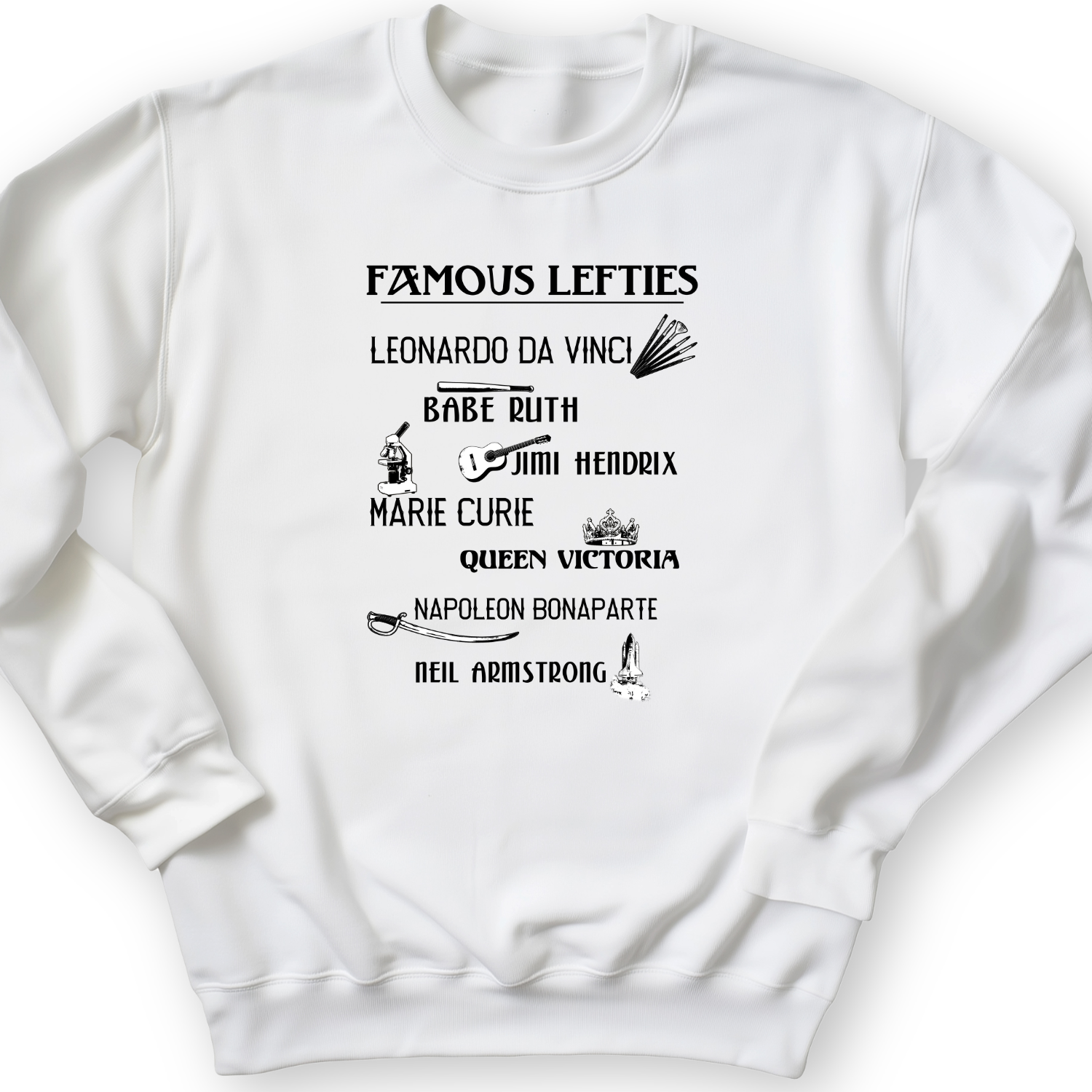 Famous Lefties Crewneck White / S