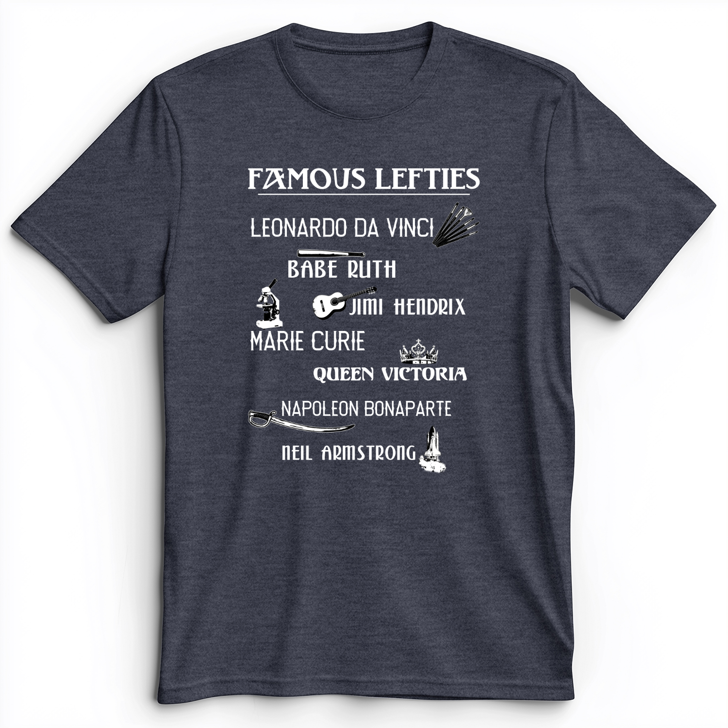 Famous Lefties Premium Tee Heather Navy / S