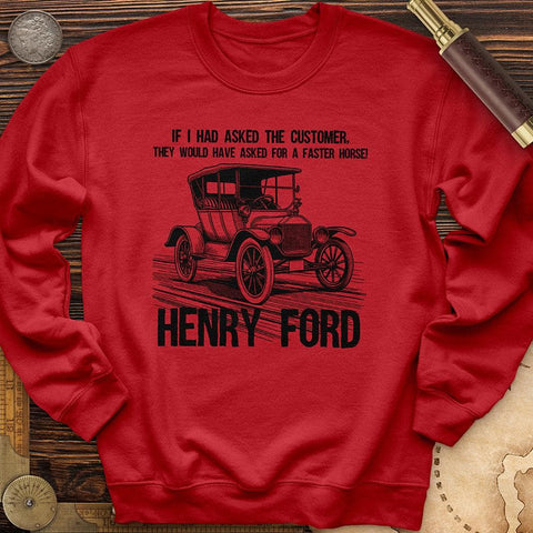 Faster Horse Crewneck Red / S