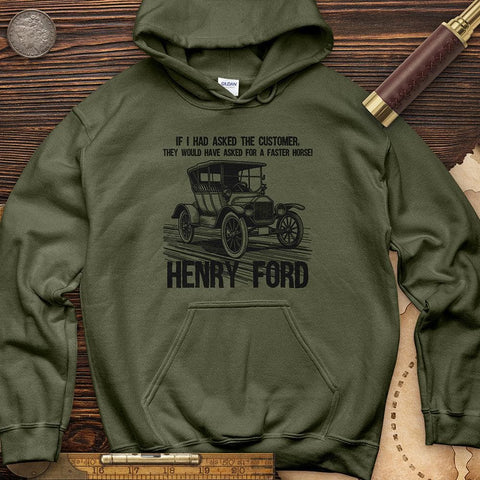 Faster Horse Hoodie Military Green / S