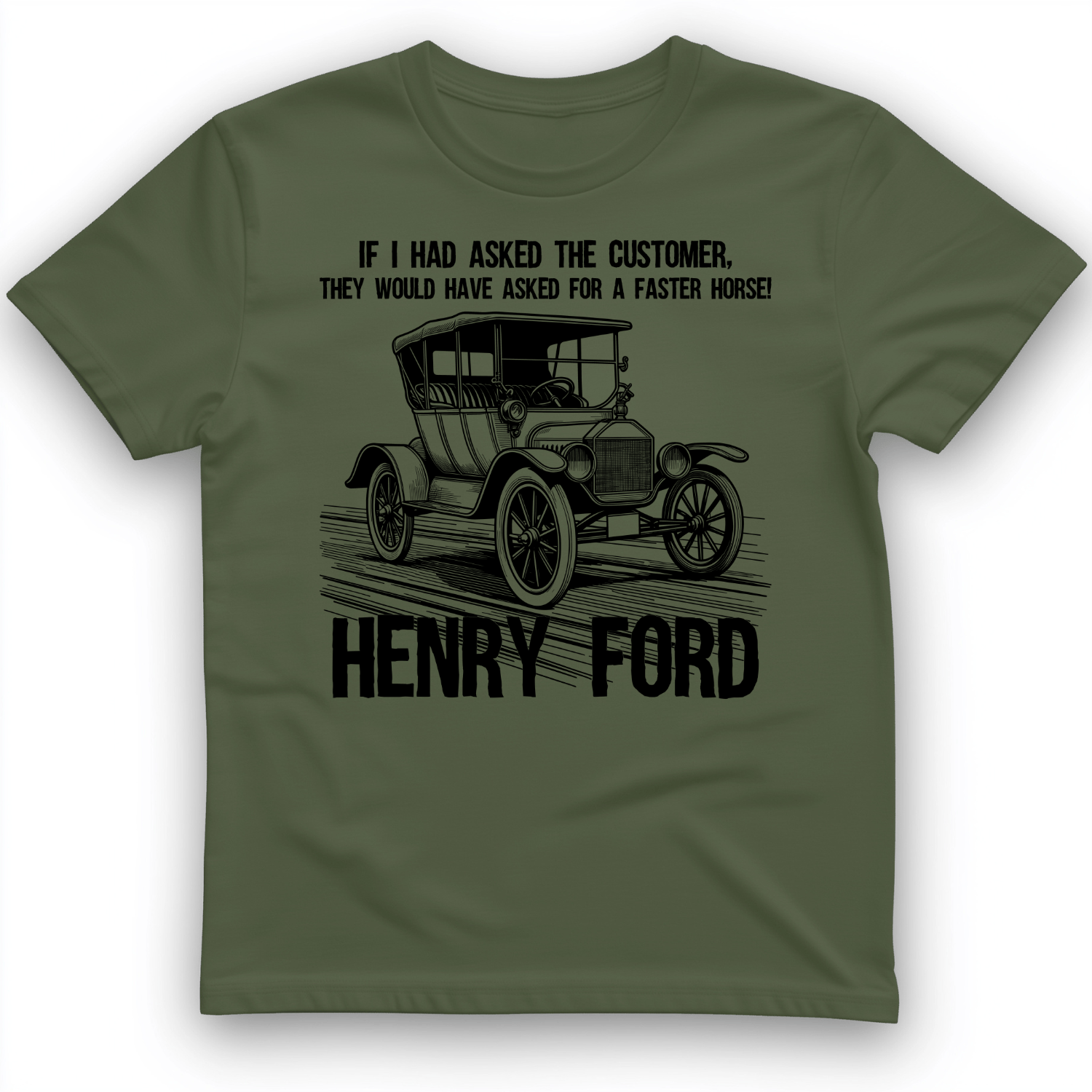 Faster Horse T-Shirt Military Green / S