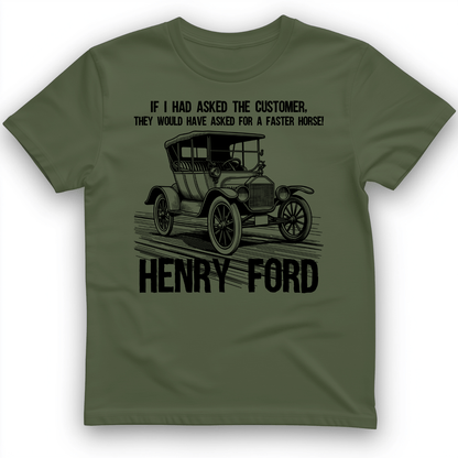 Faster Horse T-Shirt Military Green / S