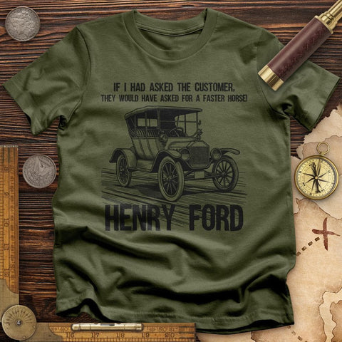 Faster Horse T-Shirt Military Green / S