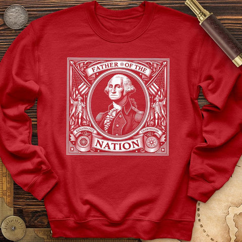 Father Of The Nation Crewneck Red / S