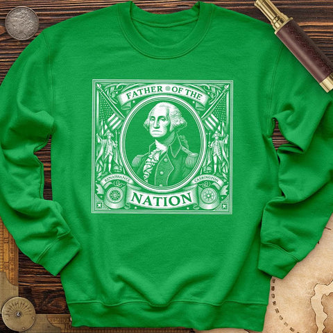 Father Of The Nation Crewneck Irish Green / S