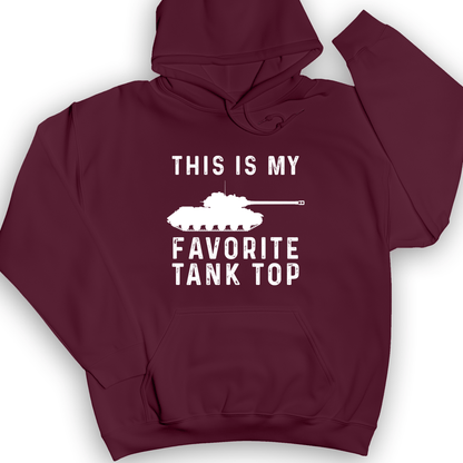 Favorite Tank Top Hoodie Maroon / S