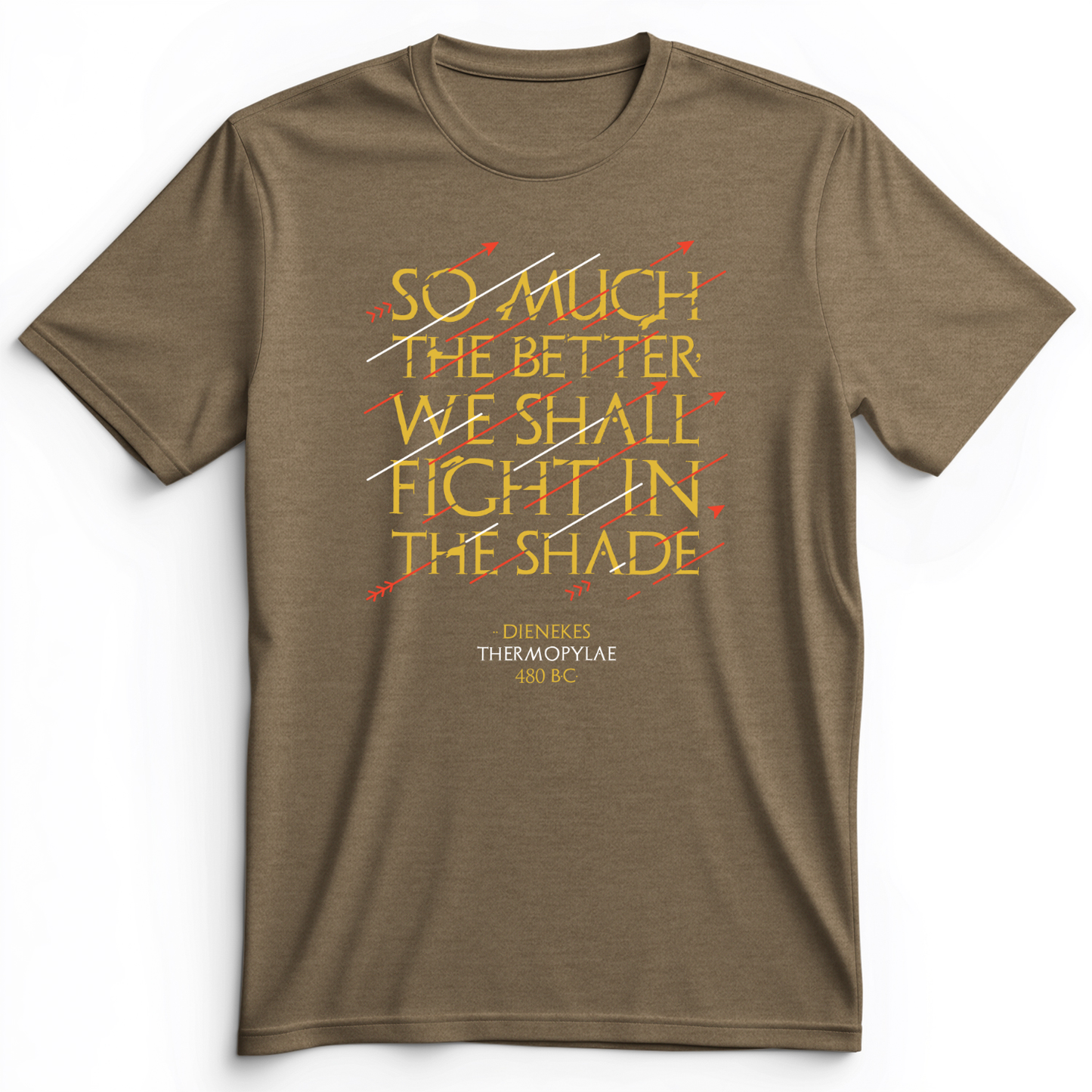 Fight In The Shade Premium Tee Heather Olive / S