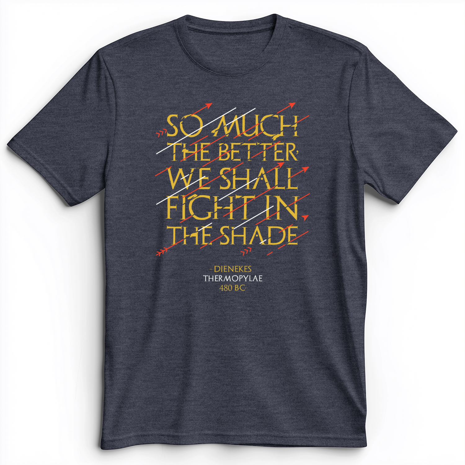 Fight In The Shade Premium Tee Heather Navy / S
