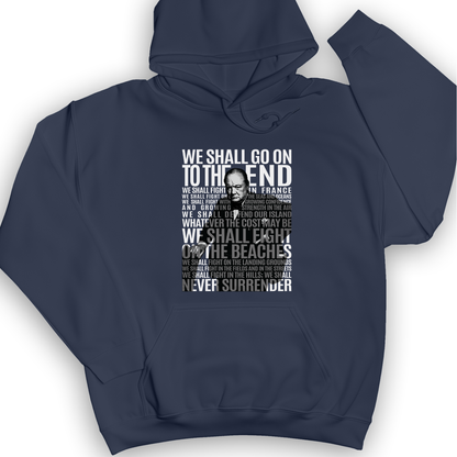 Fight On The Seas And Beaches Hoodie Navy / S