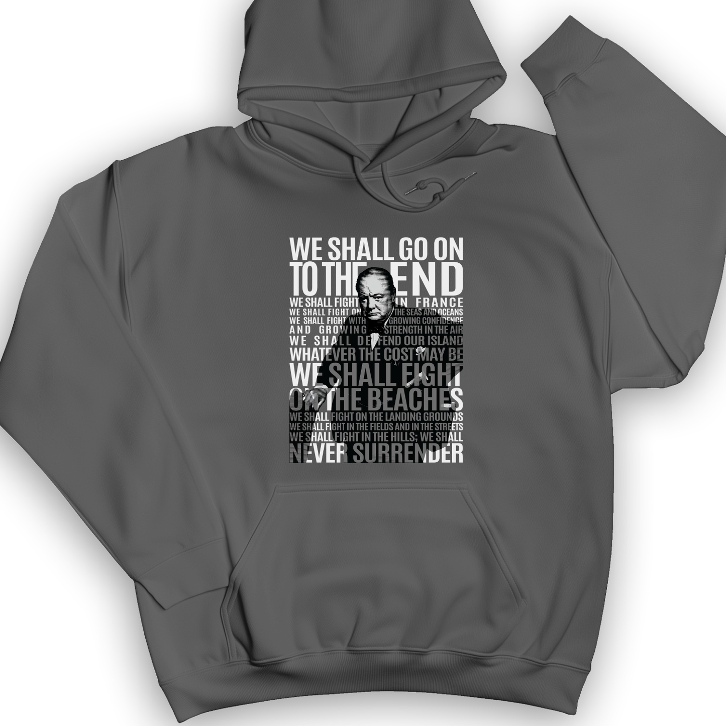 Fight On The Seas And Beaches Hoodie Charcoal / S