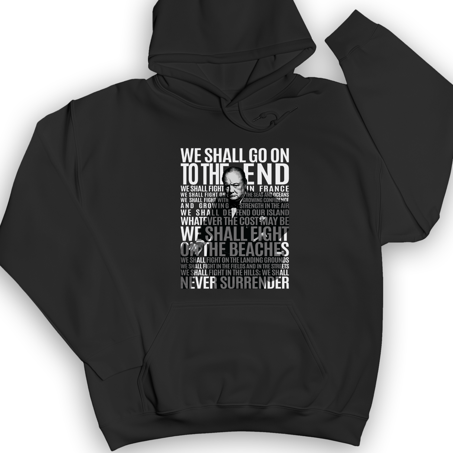 Fight On The Seas And Beaches Hoodie Black / S
