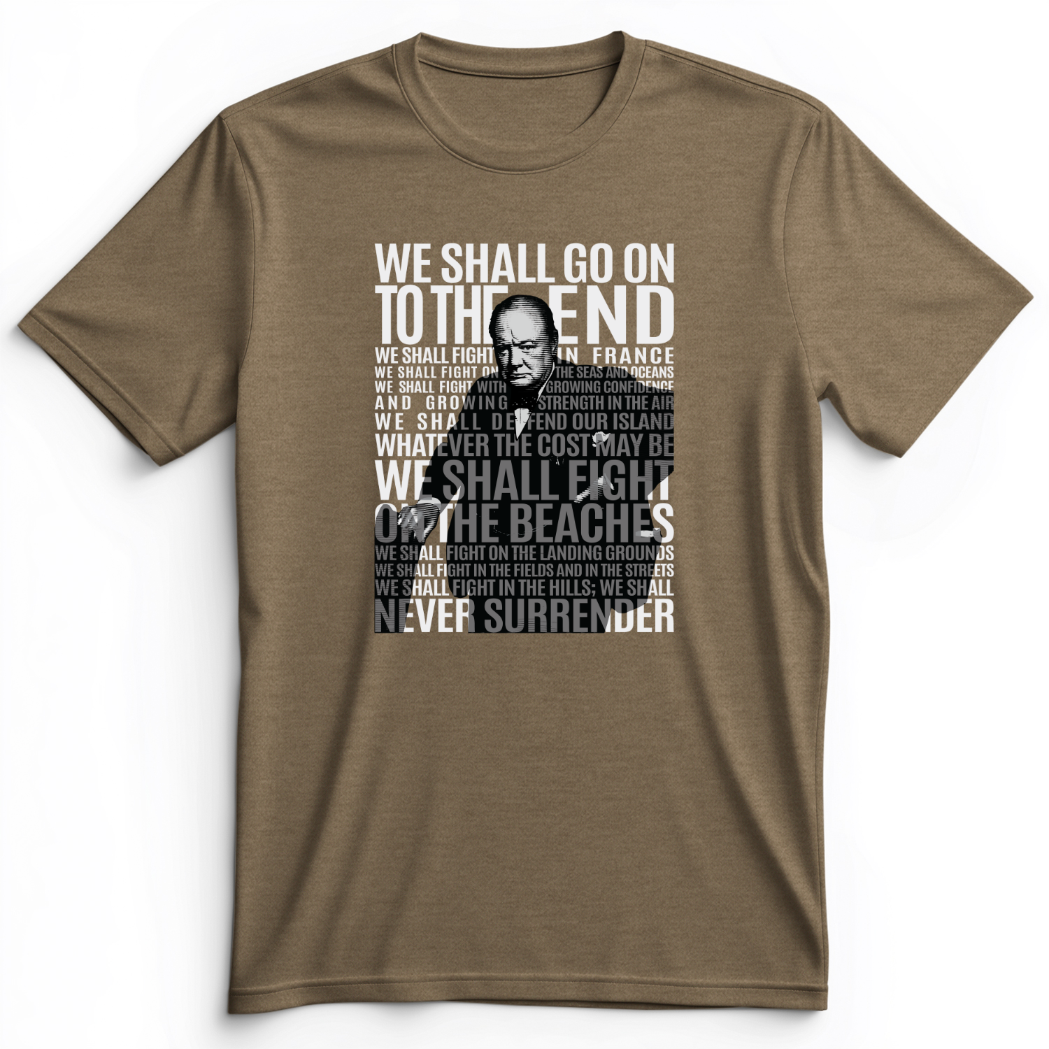 Fight On The Seas And Beaches Premium Tee Heather Olive / S