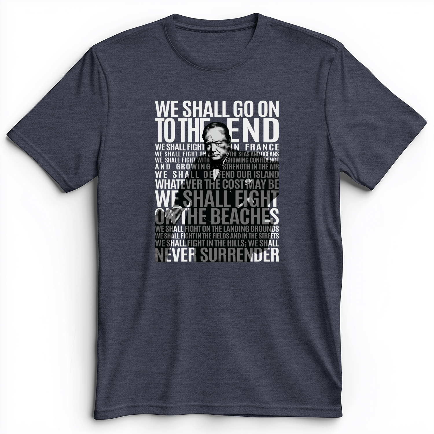 Fight On The Seas And Beaches Premium Tee Heather Navy / S