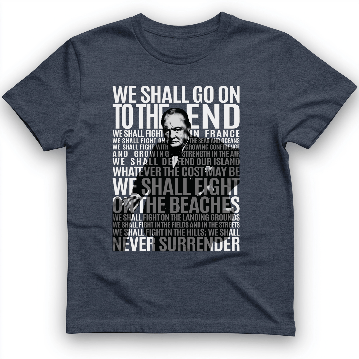 Fight On The Seas And Beaches T-Shirt Heather Navy / S