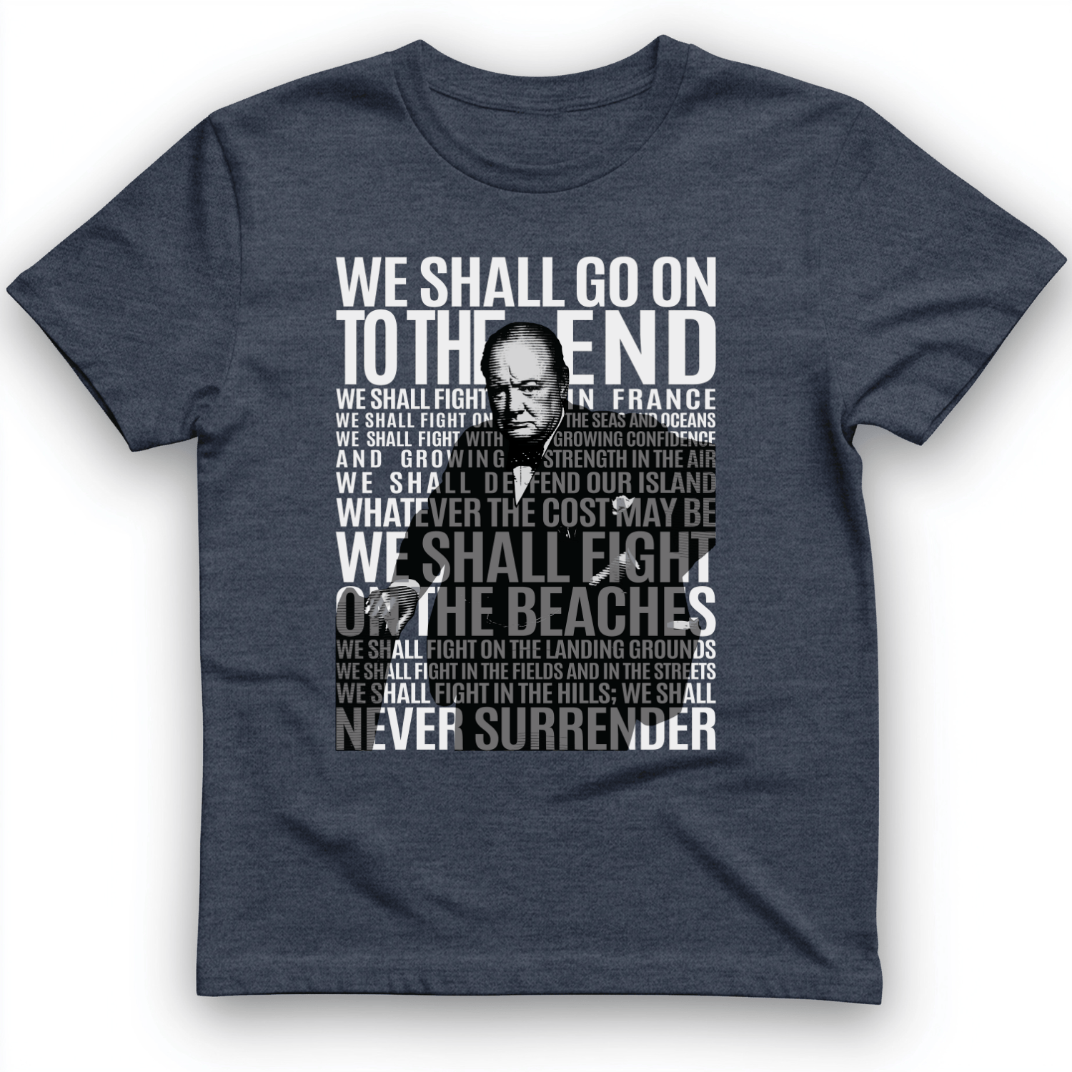 Fight On The Seas And Beaches T-Shirt Heather Navy / S