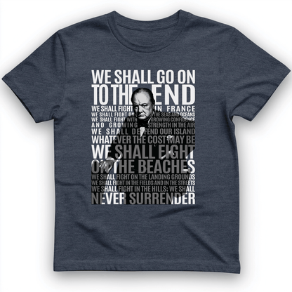 Fight On The Seas And Beaches T-Shirt Heather Navy / S