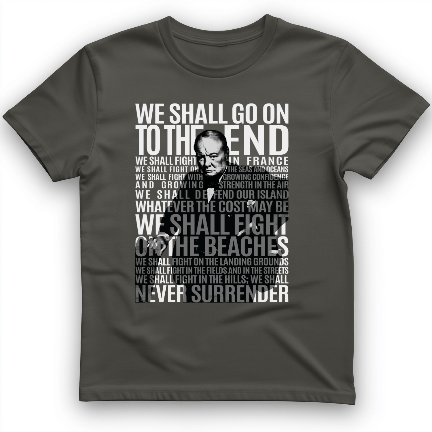 Fight On The Seas And Beaches T-Shirt Charcoal / S