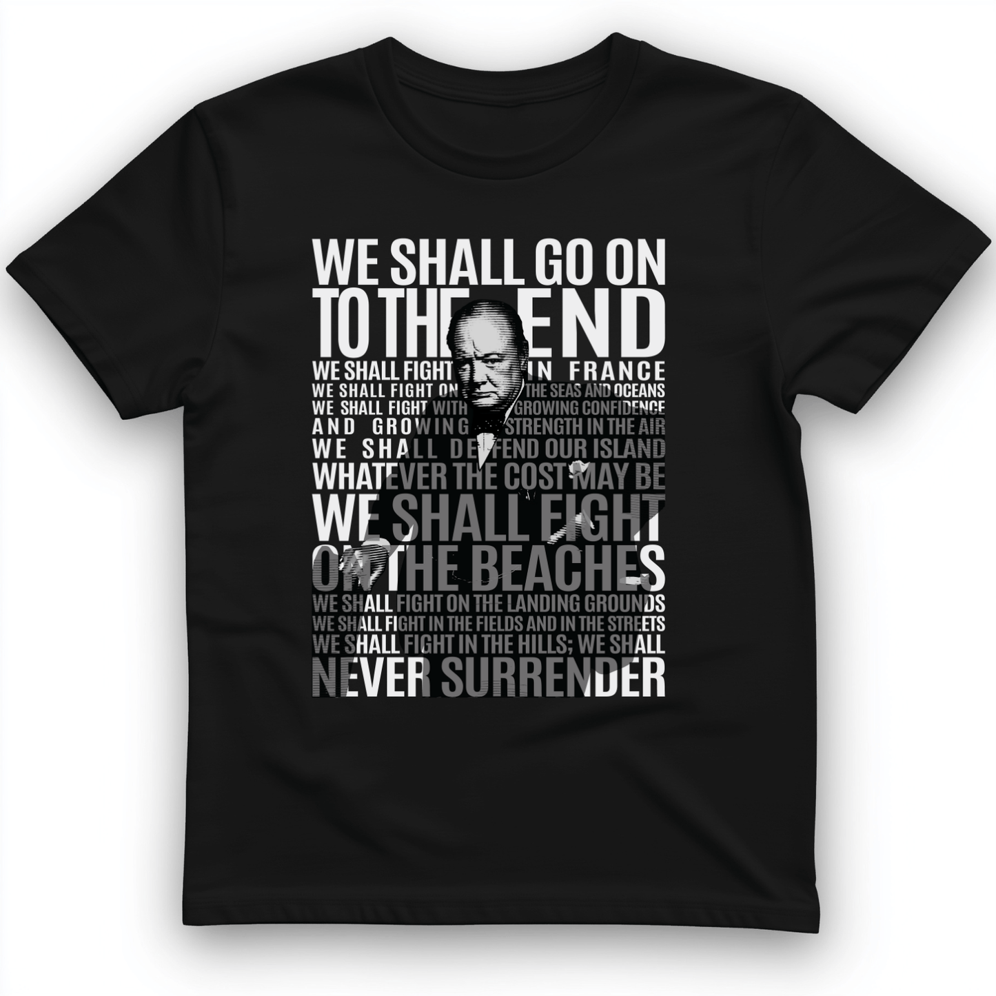 Fight On The Seas And Beaches T-Shirt Black / S