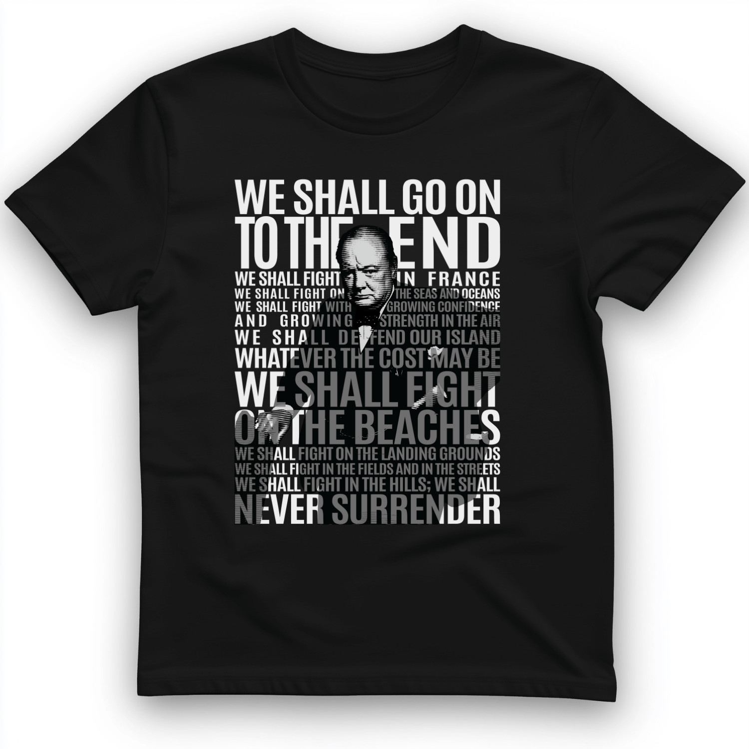 Fight On The Seas And Beaches T-Shirt Black / S