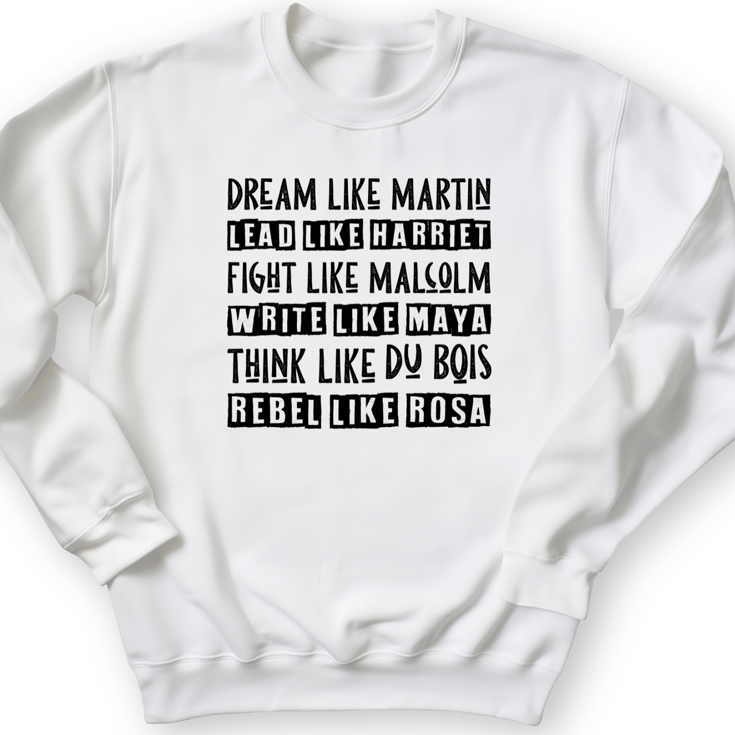 Fight Think Rebel Crewneck White / S