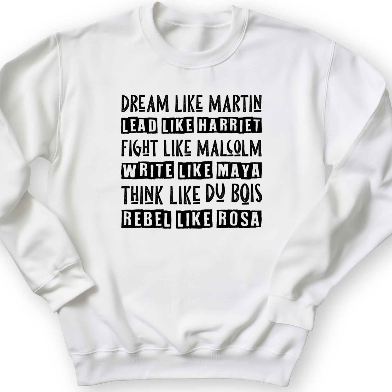 Fight Think Rebel Crewneck White / S