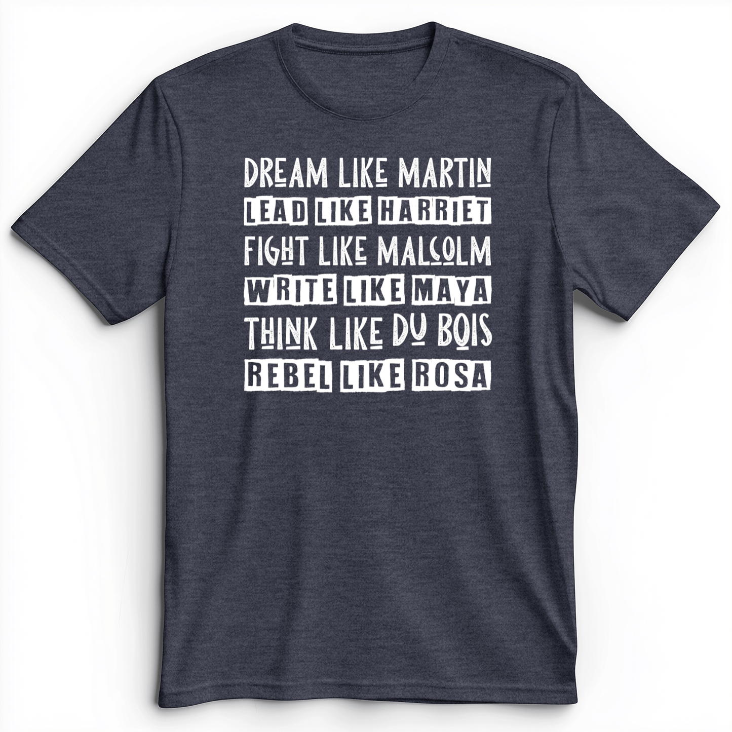 Fight Think Rebel Premium Tee Heather Navy / S