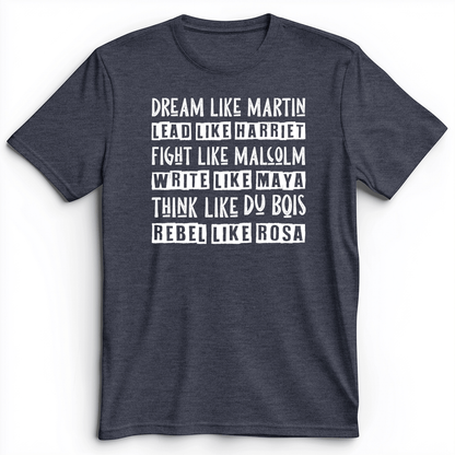 Fight Think Rebel Premium Tee Heather Navy / S