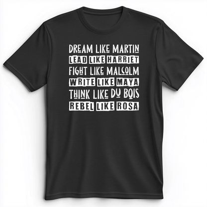 Fight Think Rebel Premium Tee Dark Grey Heather / S