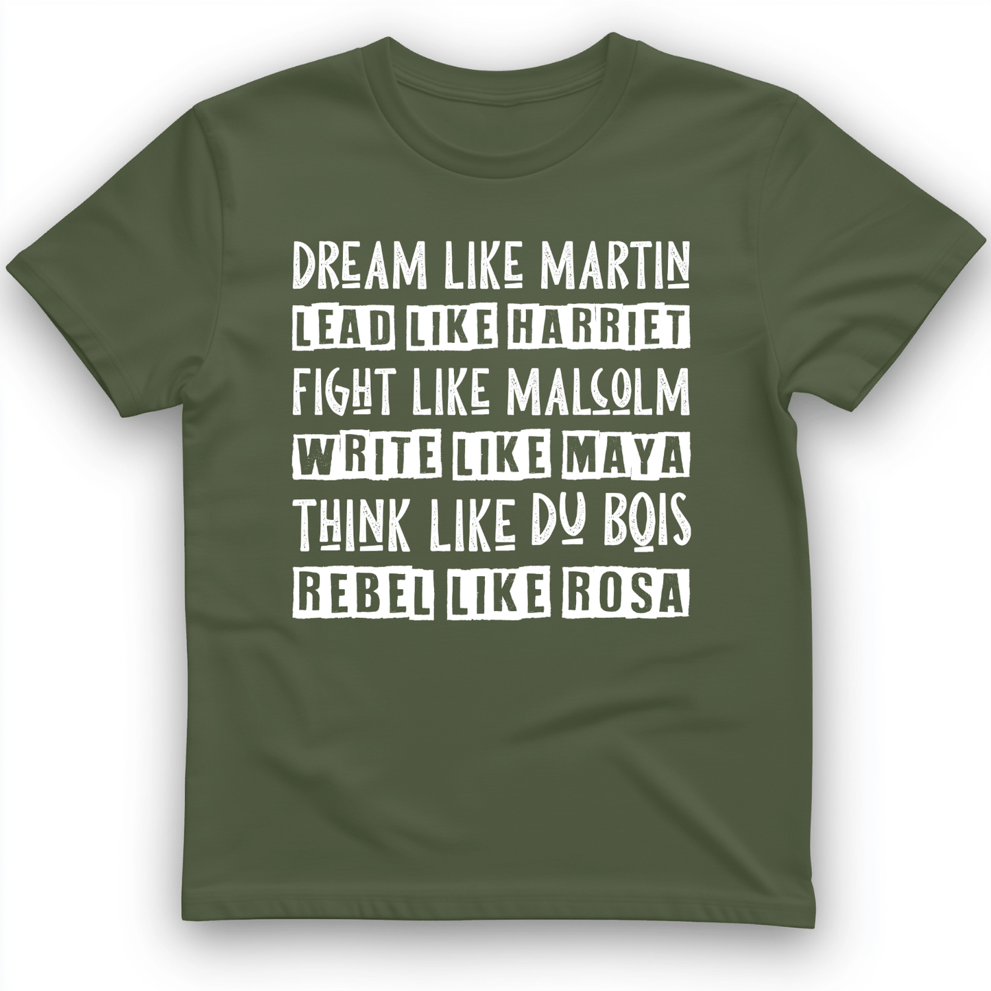 Fight Think Rebel T-Shirt Military Green / S