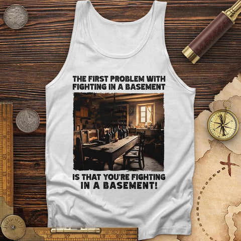 Fighting in a Basement Tank White / XS