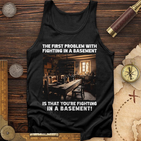 Fighting in a Basement Tank Black / XS