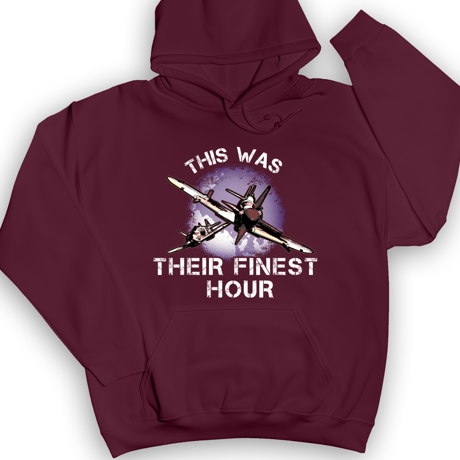 Finest Hour Hoodie Maroon / S