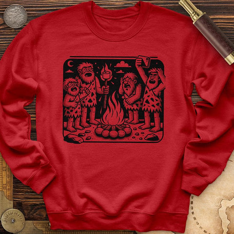 Fire Pic Crewneck Red / S