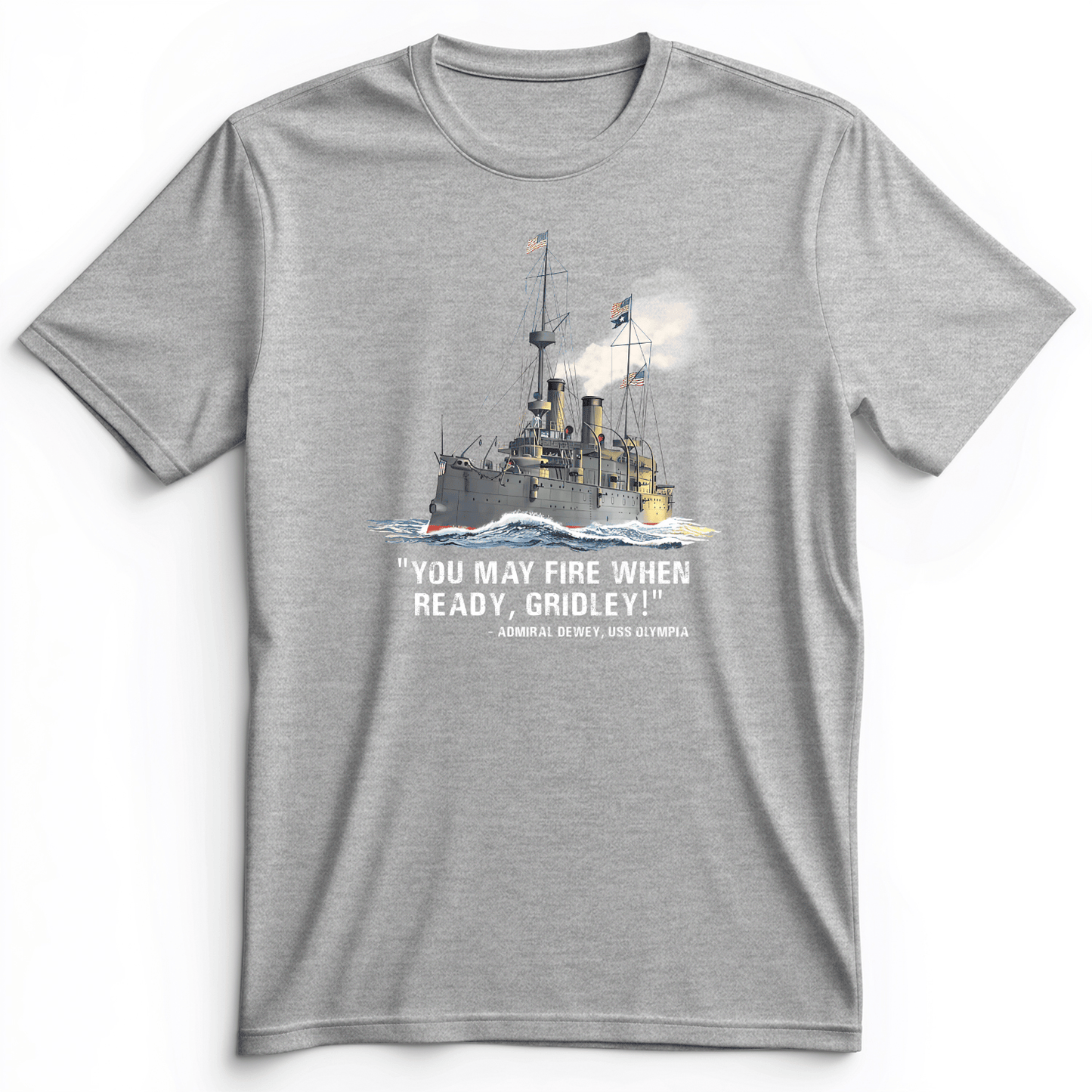 Fire When Ready Premium Tee Athletic Heather / S