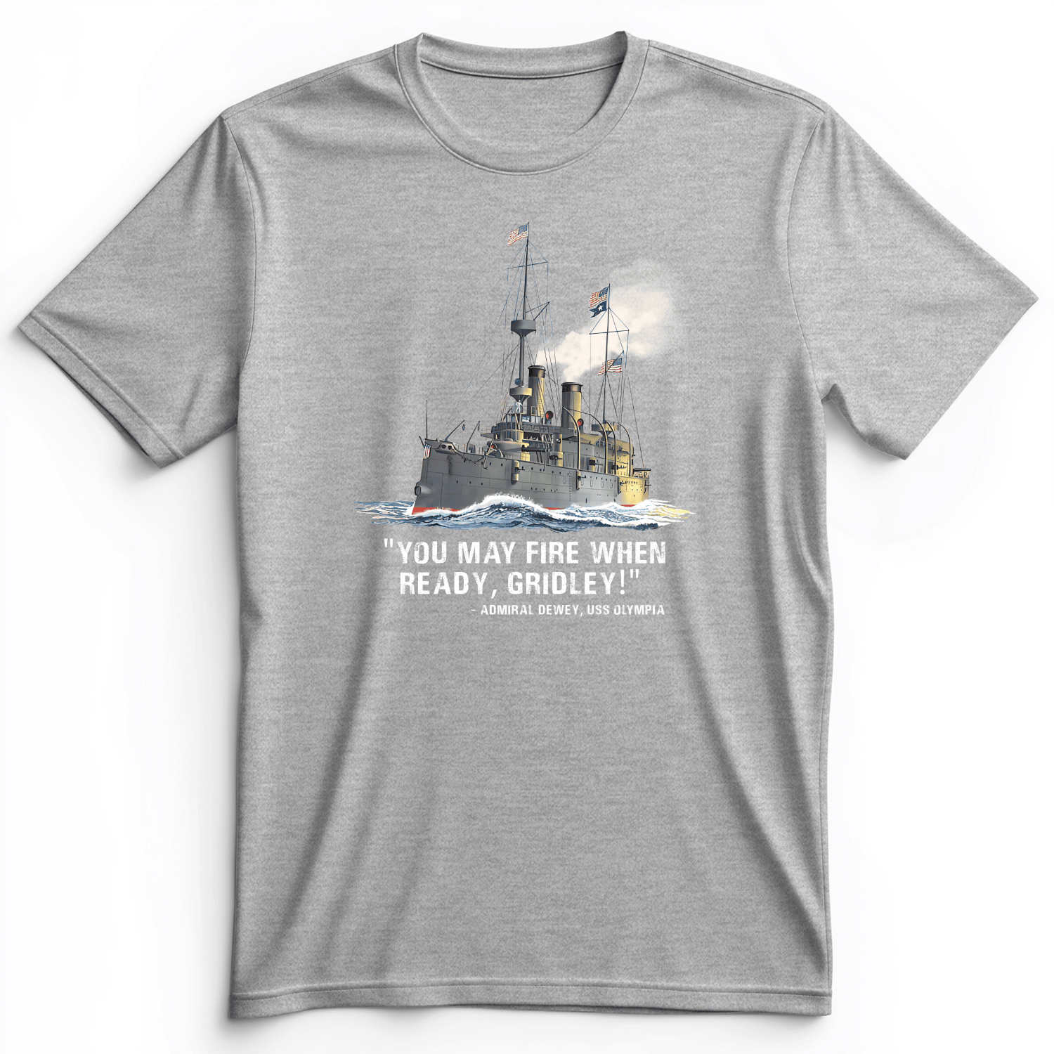 Fire When Ready Premium Tee Athletic Heather / S