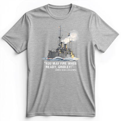 Fire When Ready Premium Tee Athletic Heather / S