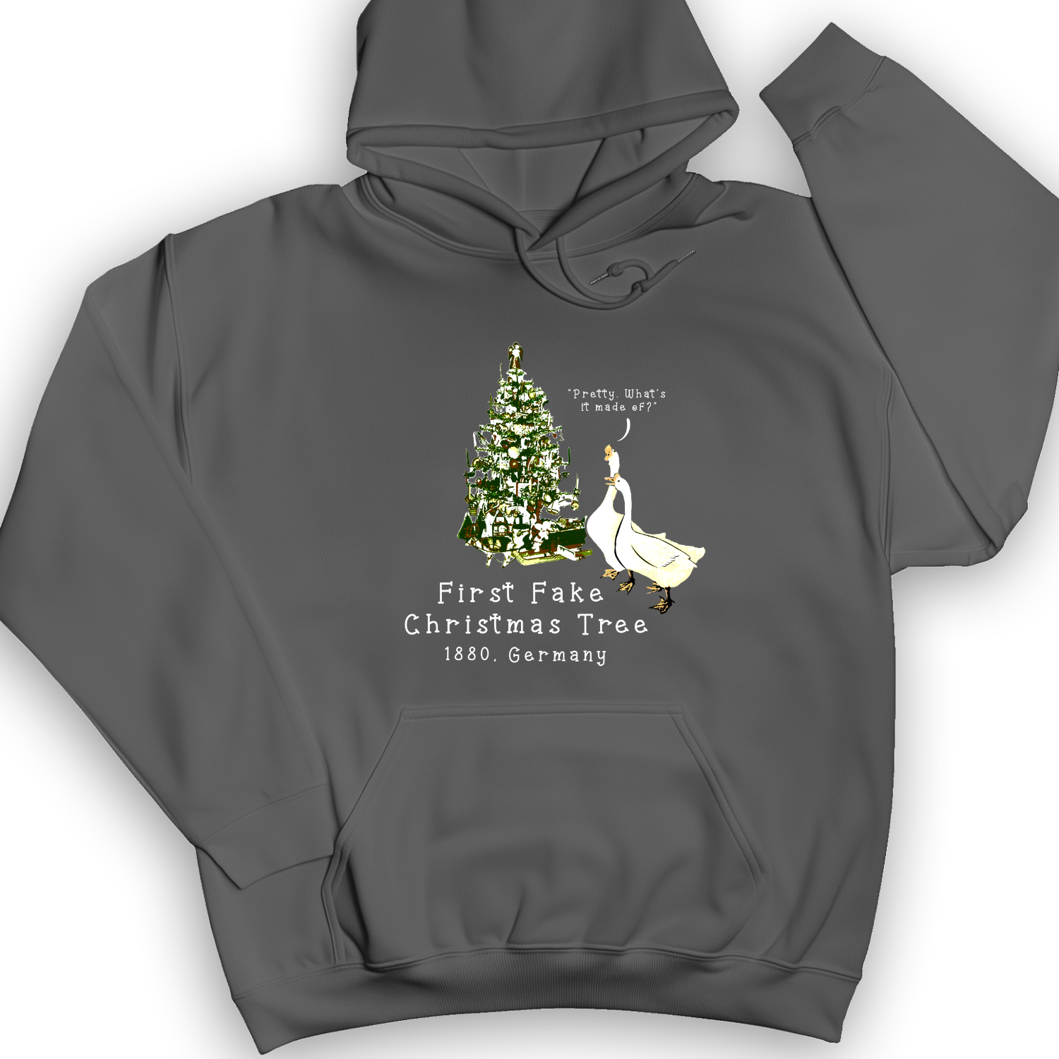 First Fake Christmas Tree Hoodie Charcoal / S