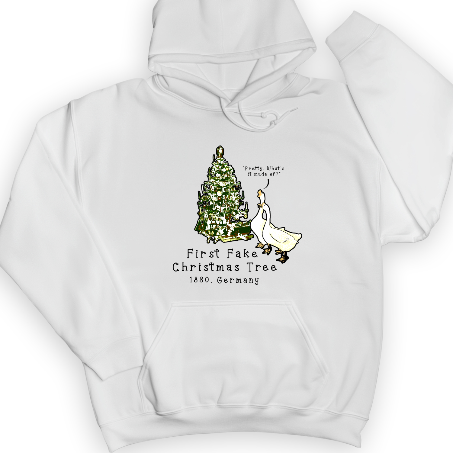 First Fake Christmas Tree Hoodie White / S