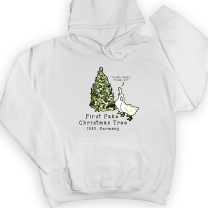 First Fake Christmas Tree Hoodie White / S