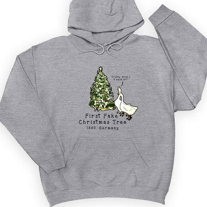 First Fake Christmas Tree Hoodie Sport Grey / S